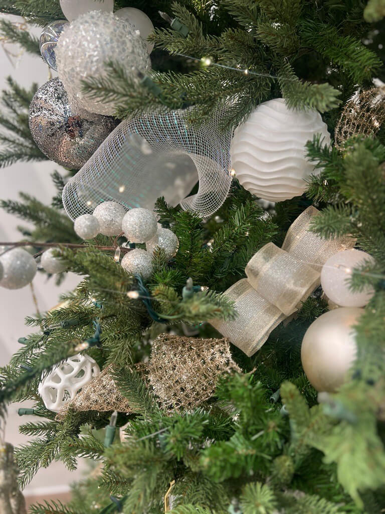 A close up of a christmas tree.